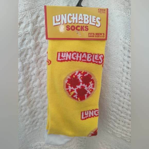 New With Tags Men's Lunchables Pizza Socks Shoe Size 6-12 - Picture 1 of 3